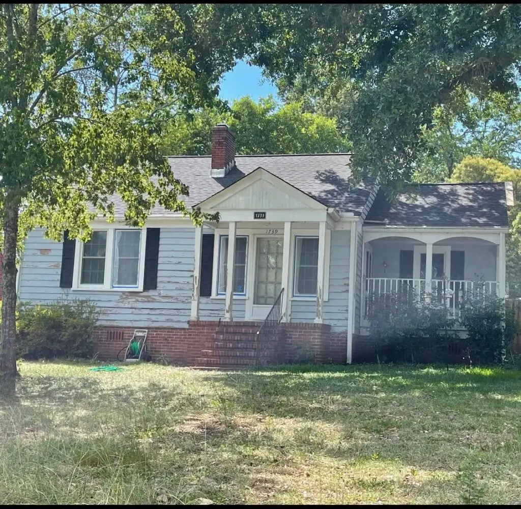 Exterior painting and sand with pressure washing