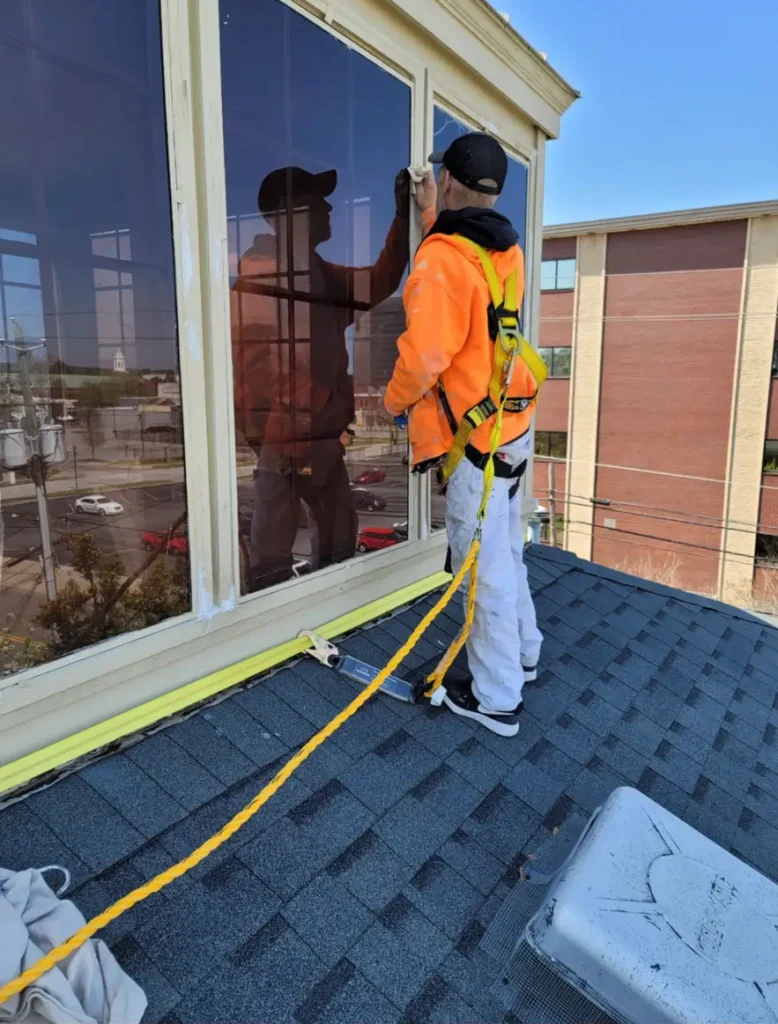 Exterior painting, carpentry , commercial high building