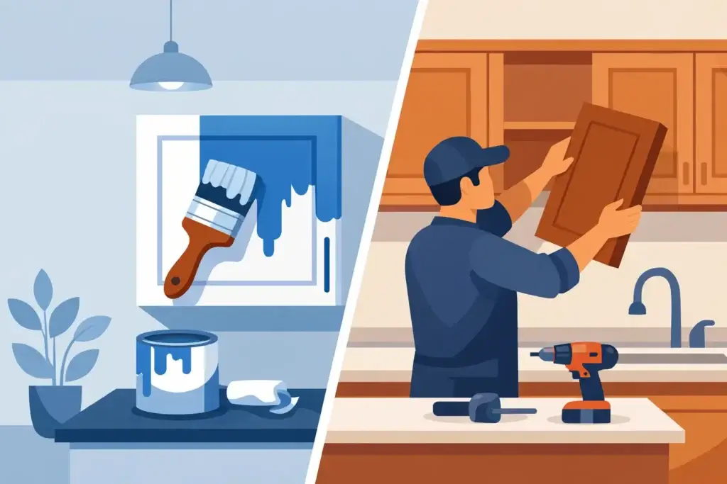 Cabinet Painting vs Replacing: What Pays Off?