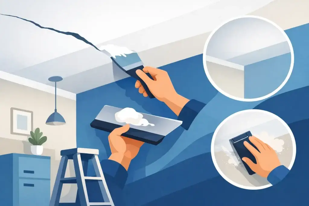 Ceiling Drywall Crack Repair That Lasts