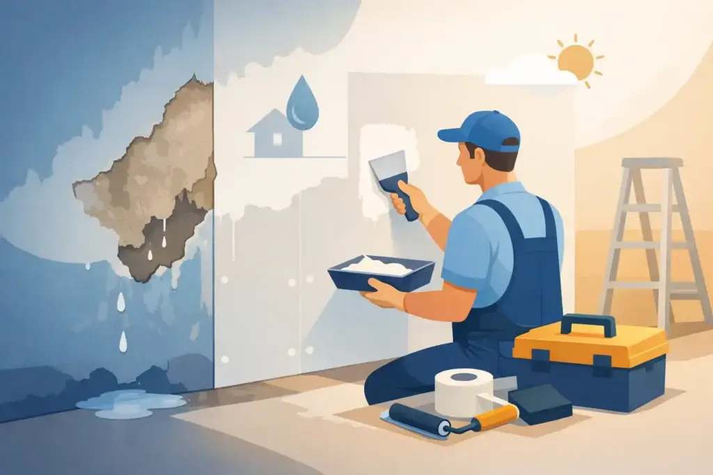 Drywall Water Damage Repair Done Right