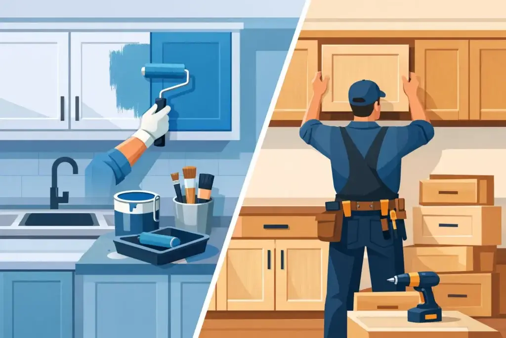 Cabinet Painting Versus Replacement Cost