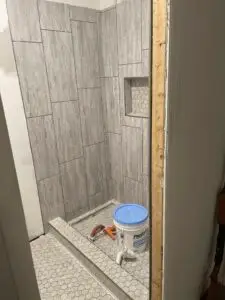 Tile flooring and shower installation in evans Ga