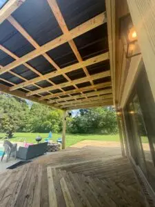 Pergola build fan installation aiken sc