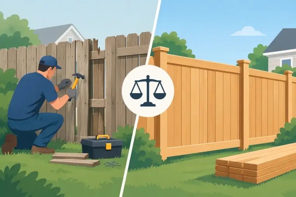 Fence Repair Versus Replacement: What Pays Off?